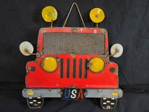 New Handmade Recycled Metal Jeep Sign