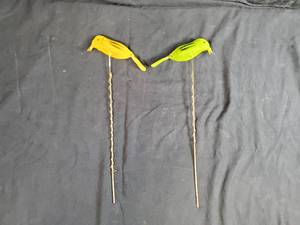 New Handmade Recycled Metal Birds on Stakes