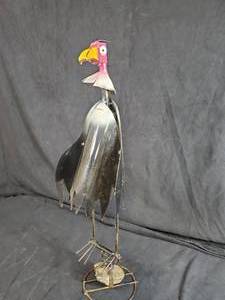 New Handmade Recycled Metal Moving Vulcher