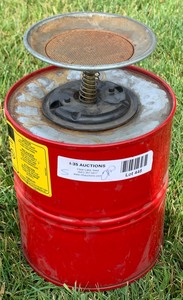 lot 3448 image: Justrite Plunger Can