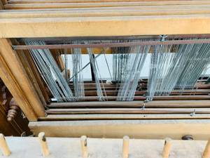lot 26 image: Vintage Wood Floor Weaving Loom