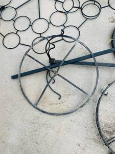 lot 19 image: Black Metal Display Stands