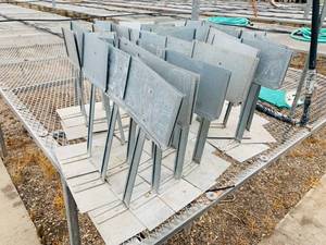 lot 27 image: Galvanized Metal Sign Holders