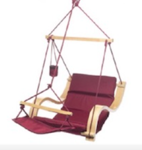 lot 52 image: Outback Canvas and Wood Hanging Sling Chair