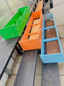 lot 57 image: 3 Large Wood Windowboxes