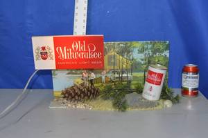 lot 8 image: Old Milwaukee Beer 3-D lakeside camp counterwall sign