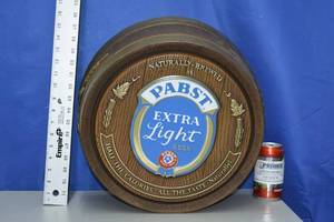 lot 13 image: Pabst Extra Light Barrel Sign