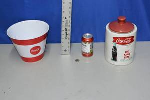 lot 18 image: Coca-Cola canister and bucket