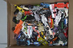lot 120 image: box full of toy cars