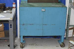 lot 40 image: metal storage on castors