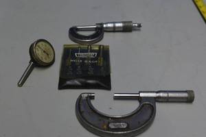 lot 57 image: hole gauges, dial and Micrometers