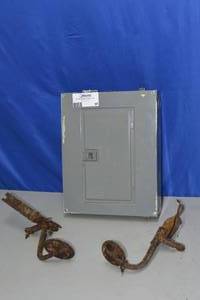 lot 69 image: electrical circuit box with circuits and antique steps for wagon