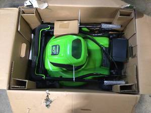 19 in. Lawn Mower by Greenworks Customer Returns See Pictures