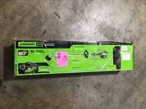 PRO 16 in. 60V Battery Cordless Attachment Capable String Trimmer with 4.0 Ah Battery and Charger by Greenworks Customer Returns See Pictures