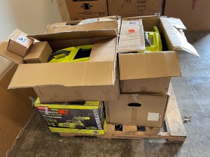 Pallet of ryobi lawnmower customer return see pictures