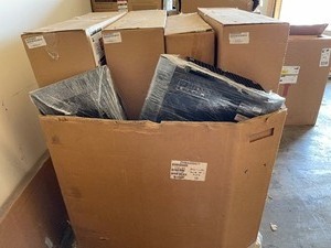 Pallet of refurbished Coby 32 tv various condition all turn on - some turn off after a few min  customer returns