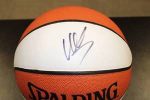 Wally Szczerbiak Full Size Spaulding Basketball Autograph