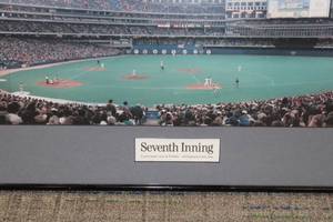 Framed 7th Inning Panoramic Toronto Blue Jays Skydome Cracked Glass