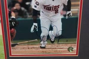 Framed Denard Span Autograph Dual Photo Display