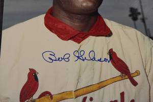 St. Louis Cardinals Bob Gibson Autograph Photo Plaque