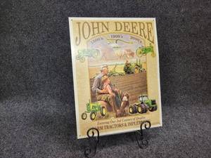 John Deere Novelty Metal Sign - 12.5 x 16