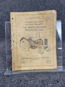 Massey Harris 44 and 44K Operator  Service Manual