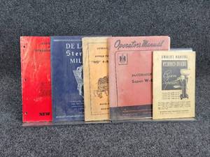 Lot of (5) Vintage Manuals - IH, DeLaval, New Holland, McCormick-Deering Cream Separator , Allis Chalmers and McCormick Supe W-6