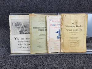 Lot of (4) Vintage Manuals - Jim Dandy Horse Tack, Minnesota, Cowing & Co