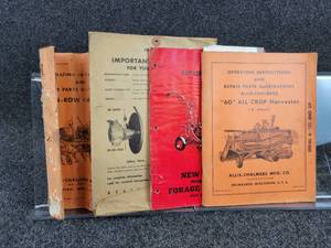 Lot of (4) Vintage Manuals - Allis Chalmers, Wards and New Holland