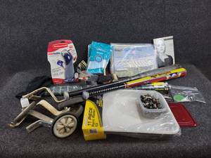 Large Lot of Painting Supplies, Prosthetic Socks, Masks, Bats, Training Wheels and More