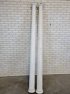Pair of Antique Wood Columns - About 93 Long Each - NO SHIPPING