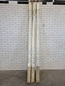 Lot of (3) Antique Wood Posts - About 100 Long Each - NO SHIPPING