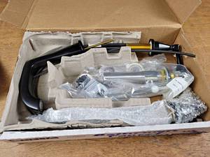 Delta Widespread Black Bathroom Faucet - Part No. 35776-BLMPU-DST - Unsure if Complete