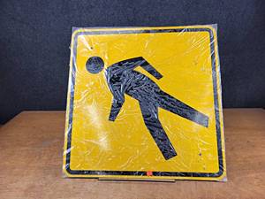 Crosswalk Road Sign - Aluminum - About 24 x 24