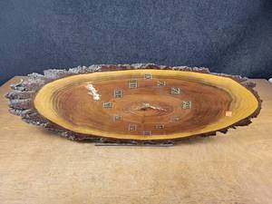 Wood Slab Clock - About 35 x 12