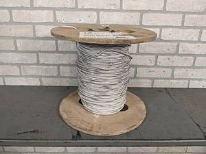 AlanWire 10awg 19 Strand Copper Wire (White w Black Stripe) - Unknown Length - Weighs 38.0 LBS