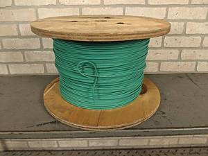 12awg Stranded Copper Wire (Green) - Unknown Length - Weighs 68.8 LBS