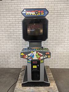 1987 Atari XYBOTS Arcade Game - Model 48800 - Powers on and Game comes up - Includes Token to play - Overall about 74 Tall x 34 Deep x 27 Wide - NO SHIPPING