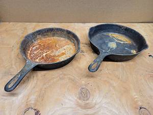 lot 752 image: Pair of Cast Iron Frying Pans