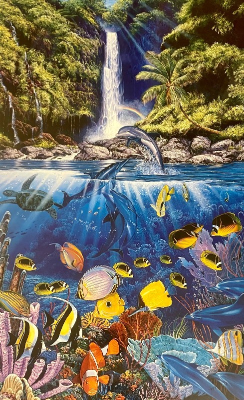クリスチャン・リース・ラッセン　\"ETERNAL RAINBOW SEA IT\" Eternal Rainbow Sea by Christian Riese Lassen - 23 X 36