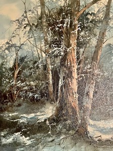 lot 265 image: Vintage Framed Scenic Original Art by F. Holzer