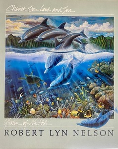 lot 306 image: Amazing Framed Ocean Print by Robert Lyn Nelson