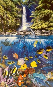 lot 302 image: Eternal Rainbow Sea Framed Print by Christian Riese Lassen