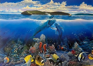 lot 300 image: Framed Robert Lyn Nelson Molokini First Breath Print