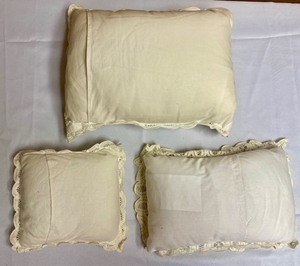 lot 322 image: 3 Lovely Lace Accented Pillows