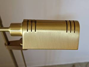 lot 85 image: Vintage Brass Pharmacy Lamp by Holtkotter