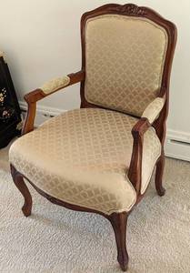 lot 93 image: Elegant Carved Armchair