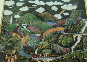 lot 102 image: Framed Hawaiian Print by Guy Buffet