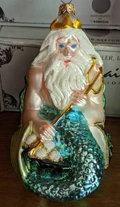 lot 141 image: Vintage Polonaise Mermaid and King Neptune Ornaments
