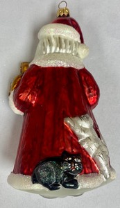 lot 358 image: Christopher Radko Santa with Cats Ornament